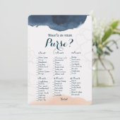 両面 - 2つの ブライダルシャワーゲーム 財布 | ウィッシュ 招待状 (スタンド正面)