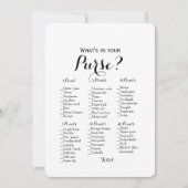 両面 - 2つの ブライダルシャワーゲーム 財布 | ウィッシュ 招待状 (正面)