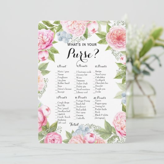 両面 - 2つの ブライダルシャワーゲーム 財布 | 願い 招待状 (スタンド正面)