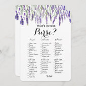 両面 - 2つの ブライダルシャワーゲーム 財布 | 願い 招待状 (正面/裏面)