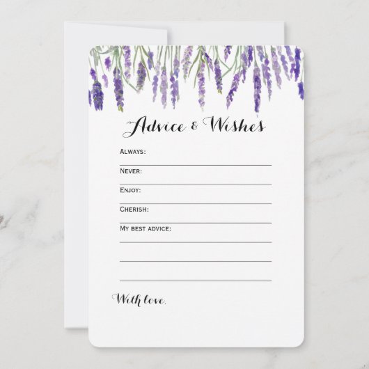 両面 - 2つの ブライダルシャワーゲーム 財布 | 願い 招待状 (裏面)