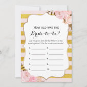 両面 – 2ブライダルシャワーゲーム – 古い |アドバイス 招待状 (正面)