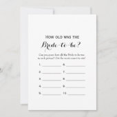 両面 – 2ブライダルシャワーゲーム – 古い |アドバイス 招待状 (正面)
