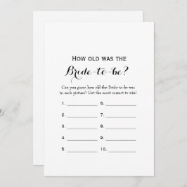 両面 – 2ブライダルシャワーゲーム – 古い |アドバイス 招待状