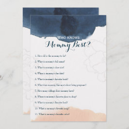 両面 – 2 xベビーシャワーゲーム 招待状