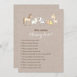 両面 – 2 xベビーシャワーゲーム 招待状