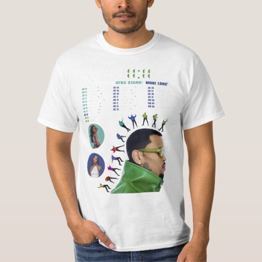 両面Chris 1111 Tour 2024 Tシャツブラウン2024 Tシャツ (正面)