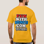 両面FunWithBonus.comの前部小型の#pinball - Tシャツ (裏面)
