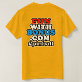 両面FunWithBonus.comの前部小型の#pinball - Tシャツ