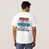 両面FunWithBonus.com - @FunWithBonus - Tシャツ (裏面フル)