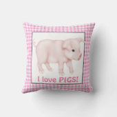 両面I大好き豚の漫画装飾用クッション クッション (裏面)