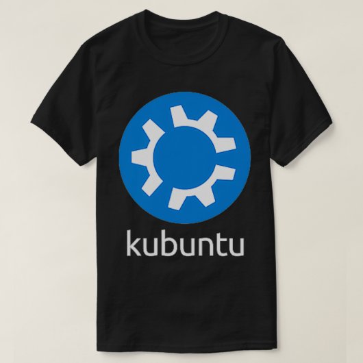 両面Kubuntu LinuxソフトウェアのセキュリティとP Tシャツ (デザイン正面)