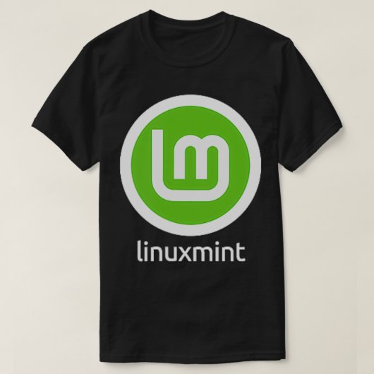 両面Linux Mint快適な使い慣れたコンプ Tシャツ (デザイン正面)