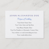 両面Onithologist -鳥類学教授- 名刺 (裏面)