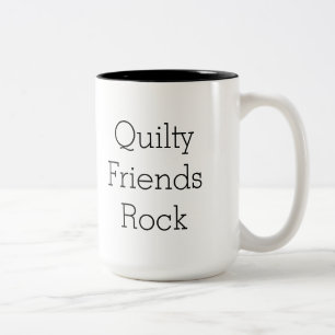 両面Quiltyの友人の石のマグ ツートーンマグカップ