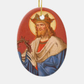 両面St. Louis IX the King (PM 05) セラミックオーナメント (裏面)