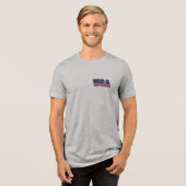 両面USAメモリアルデイ愛国 トライブレンドTシャツ (正面全面)