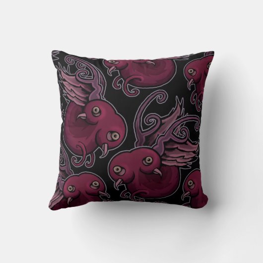 両頭のすずめ クッション (裏面)