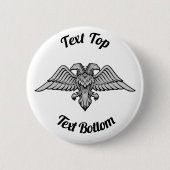 両頭イーグルボタン 缶バッジ (正面)