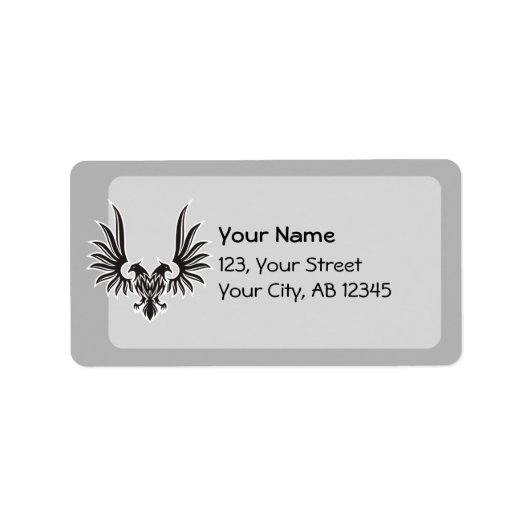 両頭付き鷲 ラベル (正面)