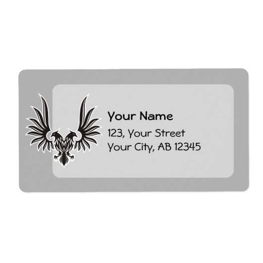 両頭付き鷲 ラベル (正面)