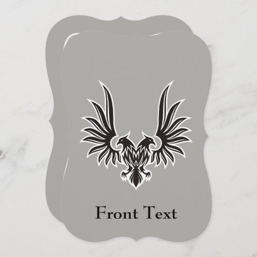 両頭付き鷲 招待状 (正面/裏面)