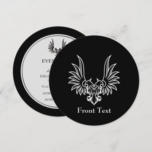 両頭付き鷲 招待状 (正面/裏面)