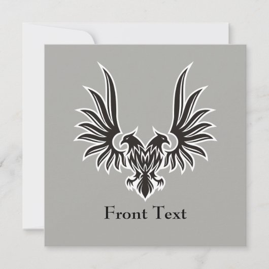両頭付き鷲 招待状 (正面)