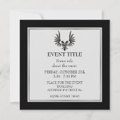 両頭付き鷲 招待状 (裏面)