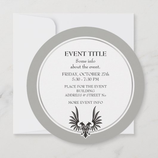 両頭付き鷲 招待状 (裏面)