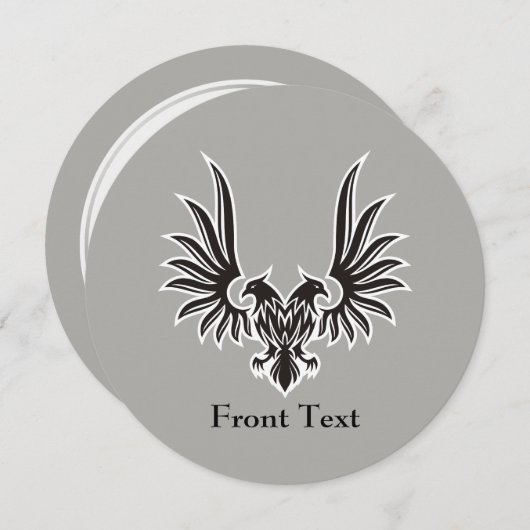 両頭付き鷲 招待状 (正面/裏面)