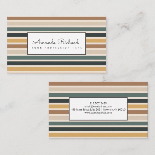 並びカラフル付き名刺 名刺 (正面/裏面)