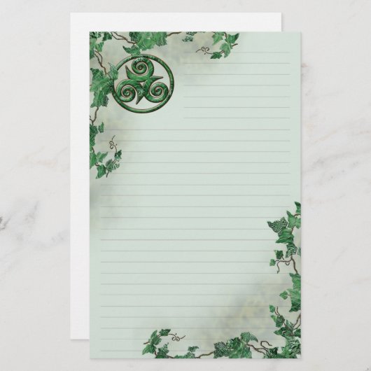 並ぶキヅタTriskel 便箋 (正面/裏面)