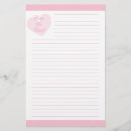 並ぶハートのピンクから 便箋