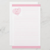並ぶハートのピンクから 便箋 (正面/裏面)