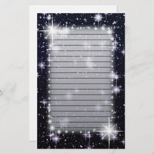 並ぶ宇宙の明るく輝くな星 便箋 (正面/裏面)