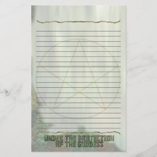 並ぶ星形五角形女神の保護 便箋 (正面)