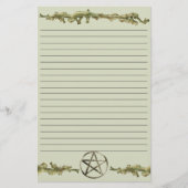 並ぶ木の星形五角形 便箋 (正面)