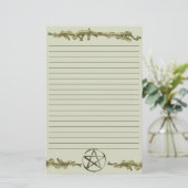 並ぶ木の星形五角形 便箋 (スタンド正面)