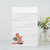 並ぶ飛込台のオンドリ 便箋 (スタンド正面)