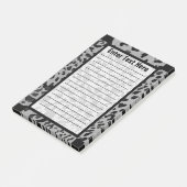 並ぶ"黒い及び灰色のヒョウ" 4x6 ポストイット (アングル)