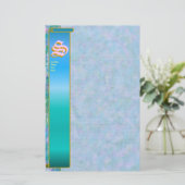 並ぶSのイニシャルの"青い庭"のイニシャルの罰金 便箋 (スタンド正面)