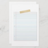 並べられたペーパー文房具 便箋 (正面/裏面)