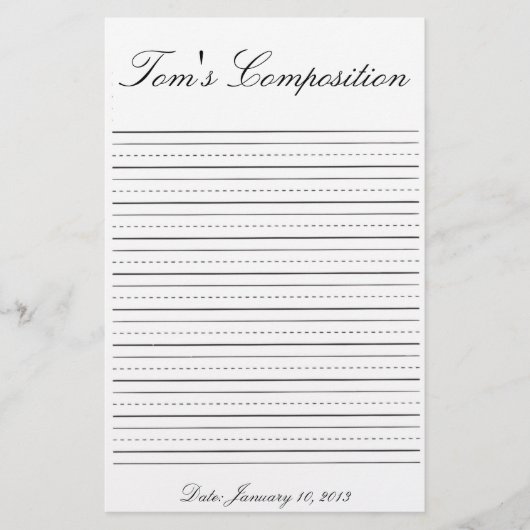 並べられた初等中学校の紙 便箋 (正面)