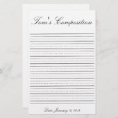 並べられた初等中学校の紙 便箋 (正面/裏面)