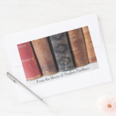 並べられた古書 長方形シール (封筒)