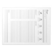 並んだミニマルモダンレシピシートクックブックページ ノートパッド (正面)