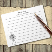 並んだ机の上の黒と白の野花 ノートパッド