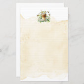 並んだ水彩ミツバチ文房具 (正面/裏面)