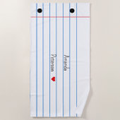 並んだ紙シート手帳ビーチタオル ビーチタオル (正面)